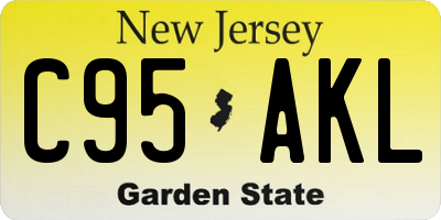 NJ license plate C95AKL