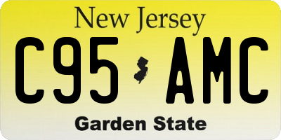 NJ license plate C95AMC