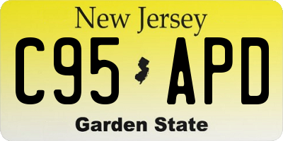 NJ license plate C95APD