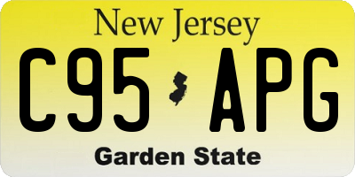 NJ license plate C95APG