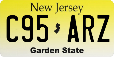 NJ license plate C95ARZ