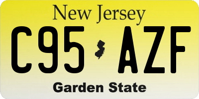 NJ license plate C95AZF