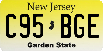 NJ license plate C95BGE