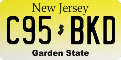 NJ license plate C95BKD