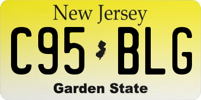 NJ license plate C95BLG