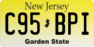 NJ license plate C95BPI