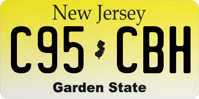 NJ license plate C95CBH