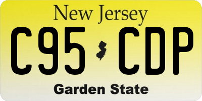 NJ license plate C95CDP