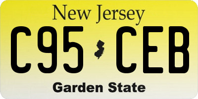NJ license plate C95CEB