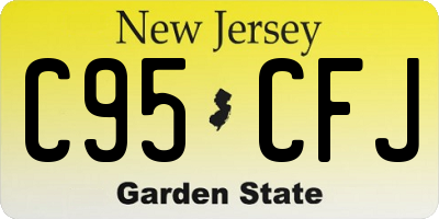 NJ license plate C95CFJ