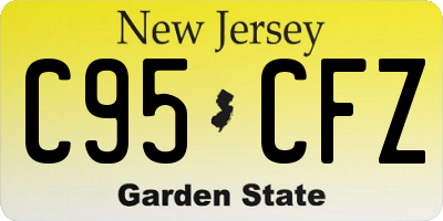 NJ license plate C95CFZ