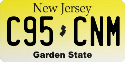 NJ license plate C95CNM