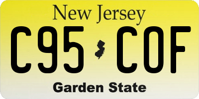 NJ license plate C95COF