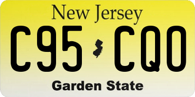 NJ license plate C95CQO