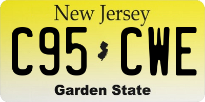 NJ license plate C95CWE