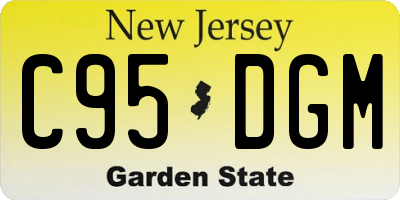 NJ license plate C95DGM