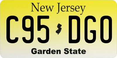 NJ license plate C95DGO