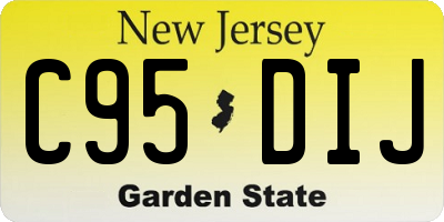 NJ license plate C95DIJ