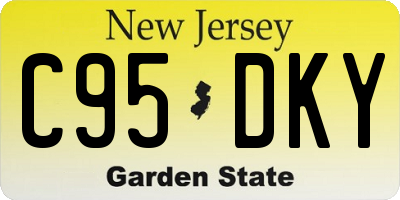 NJ license plate C95DKY