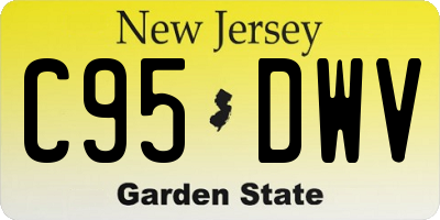 NJ license plate C95DWV