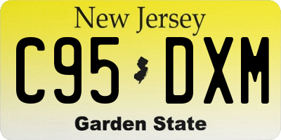 NJ license plate C95DXM