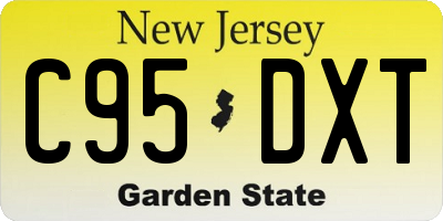NJ license plate C95DXT