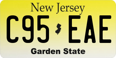 NJ license plate C95EAE