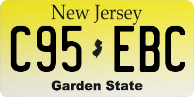 NJ license plate C95EBC