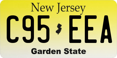NJ license plate C95EEA