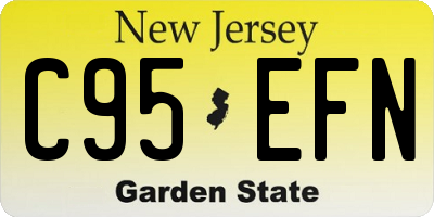NJ license plate C95EFN