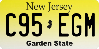 NJ license plate C95EGM