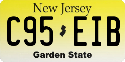 NJ license plate C95EIB