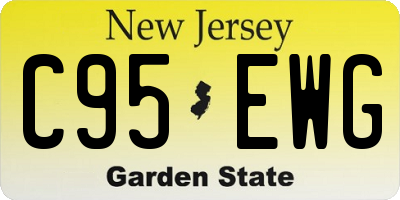 NJ license plate C95EWG