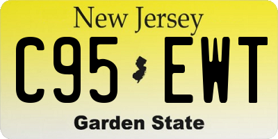 NJ license plate C95EWT