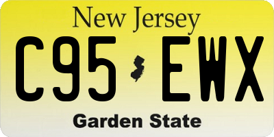 NJ license plate C95EWX