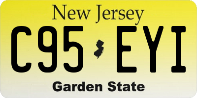 NJ license plate C95EYI