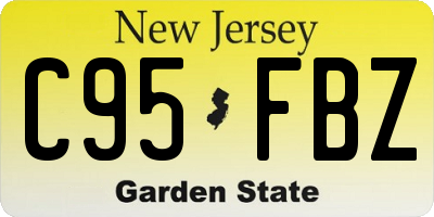 NJ license plate C95FBZ