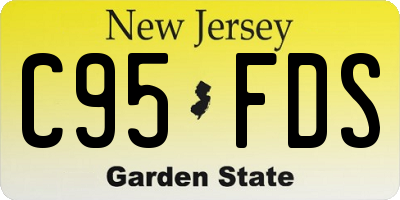 NJ license plate C95FDS