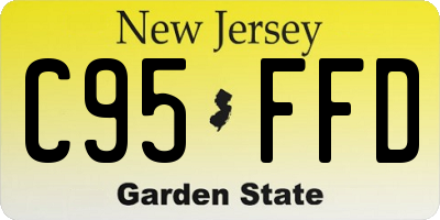NJ license plate C95FFD