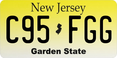 NJ license plate C95FGG