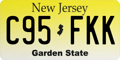 NJ license plate C95FKK