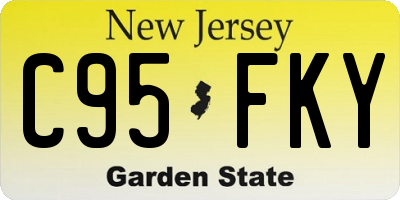 NJ license plate C95FKY