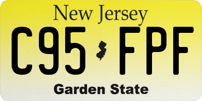 NJ license plate C95FPF