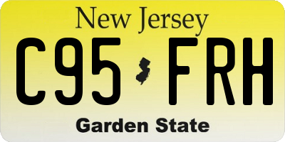 NJ license plate C95FRH