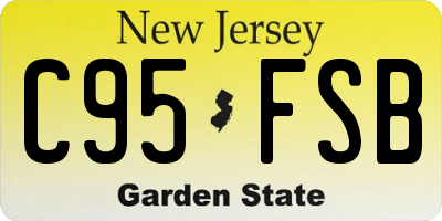 NJ license plate C95FSB