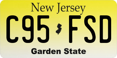 NJ license plate C95FSD