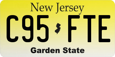 NJ license plate C95FTE