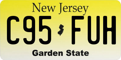NJ license plate C95FUH