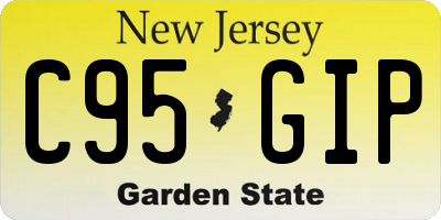 NJ license plate C95GIP