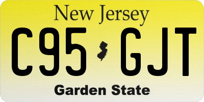 NJ license plate C95GJT